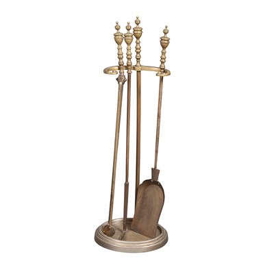 Lot 135 - Pair of Renaissance Style Brass Andirons 19th...