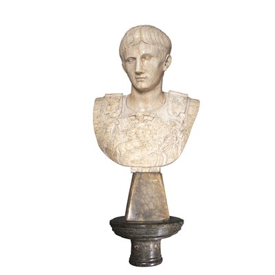 Lot 120 - Italian Carved Marble Bust of Augustus Caesar...