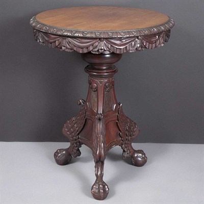 Lot 111 - Neoclassical Style Carved Mahogany Occasional...