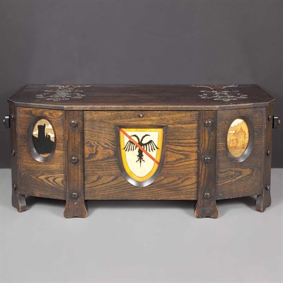 Lot 138 - Austrian Copper Mounted Oak Chest 20th Century...