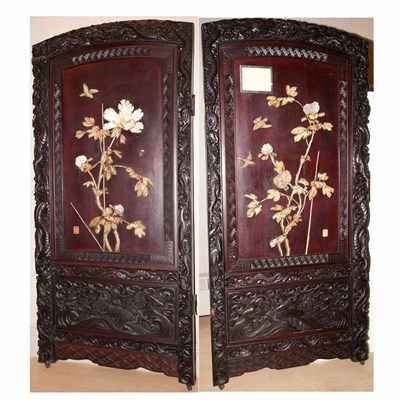 Lot 137 - Chinese Mother-of-Pearl and Ivory Mounted...