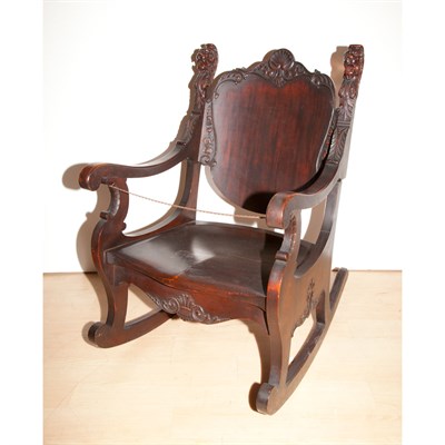 Lot 107 - Late Renaissance Revival Carved Dark Stained...
