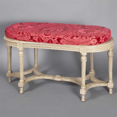 Lot 142 - Louis XVI Style Painted Bench 20th Century Of...