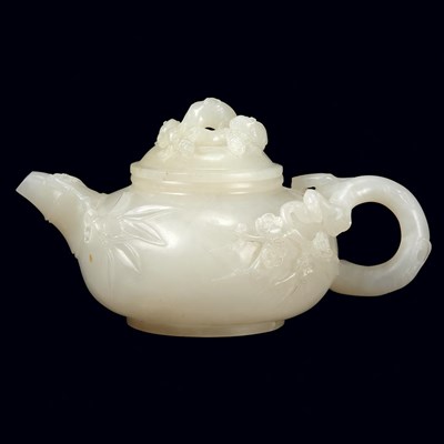 Lot 138 - Chinese White Jade Teapot 20th Century Of...