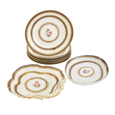 Lot 266 - Derby Porcelain Partial Fruit Service Late...