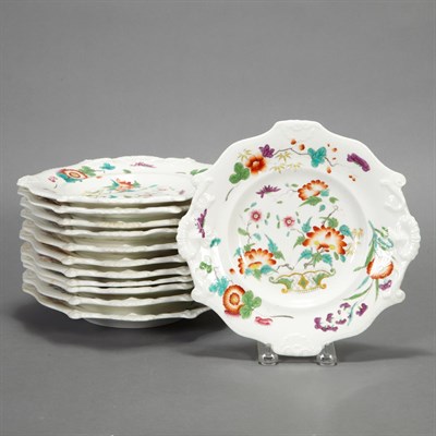 Lot 336 - Set of Twelve French Porcelain Side Plates...
