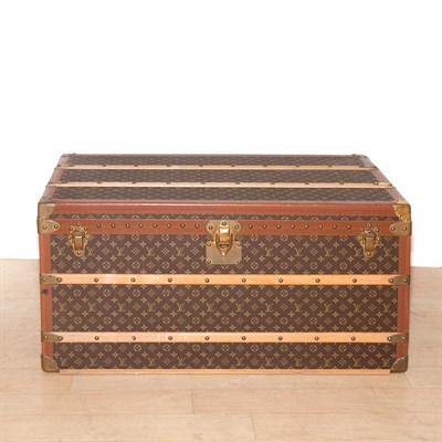 Lot 130 - Louis Vuitton Monogrammed Leather Trunk Height...