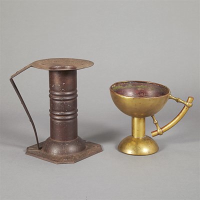 Lot 1615 - English Aesthetic Movement Brass Chamberstick...