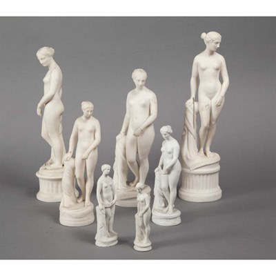 Lot 1331 - Group of Seven Parian Figures of The Greek...