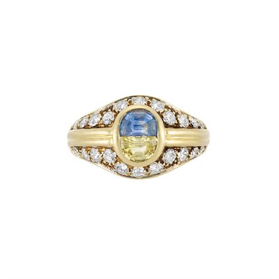 Lot 145 - Gold, Sapphire, Yellow Sapphire and Diamond Ring