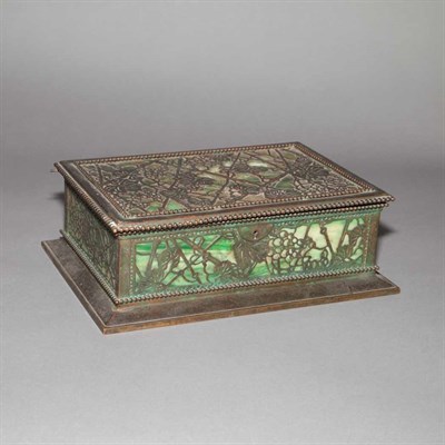 Lot 1373 - Tiffany Studios Bronze and Favrile Glass...