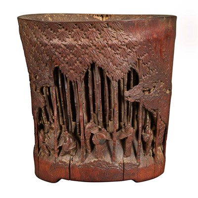 Lot 481 - Chinese Bamboo Brushpot 18th/19th Century Of...