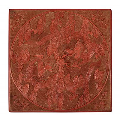 Lot 442 - Chinese Cinnabar Lacquer Box 18th Century Of...