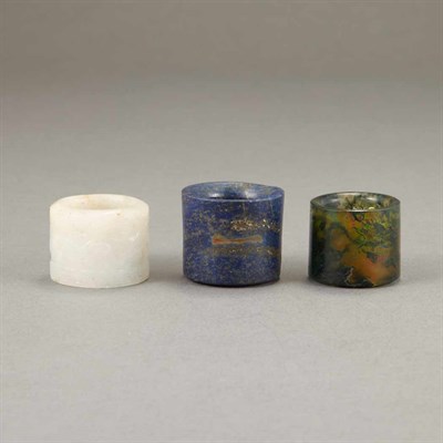 Lot 73 - Three Chinese Archer's Rings 19th Century Each...