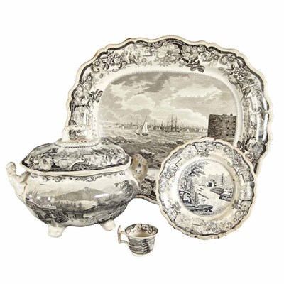 Lot 1488 - Staffordshire Transfer Decorated Pottery...