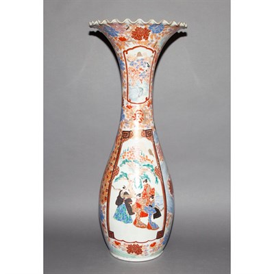 Lot 310 - Pair of Japanese Porcelain Floor Vases Each...