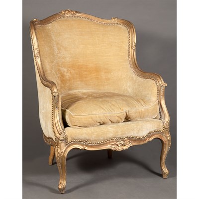 Lot 166 - Louis XV Style Carved and Gold Painted...