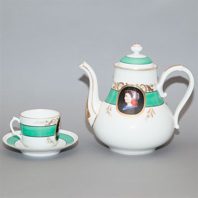 Lot 181 - Hand-Painted Porcelain Partial Dessert Service...