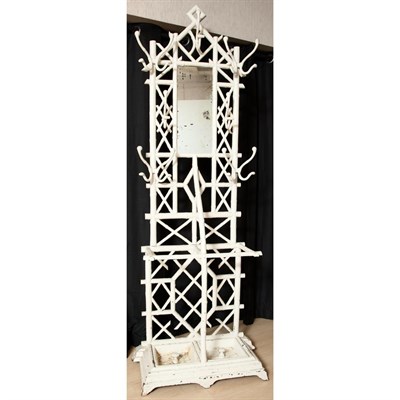 Lot 271 - White Painted Faux Bamboo Hall Stand Height 6...