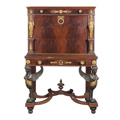 Lot 106 - Empire Style Gilt-Metal Mounted Mahogany and...