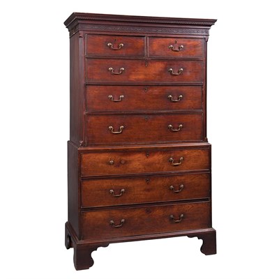 Lot 390 - George III Mahogany Chest on Chest Late...