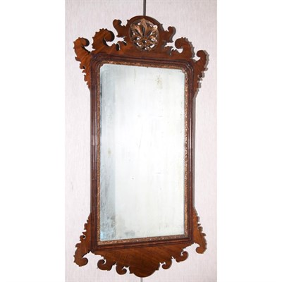 Lot 230 - George II Parcel Gilt Mahogany Mirror Height...