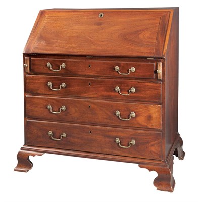 Lot 205 - George III Mahogany Slant Front Desk Late 18th...