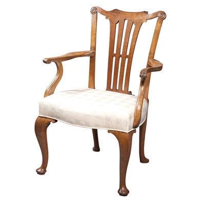 Lot 215 - George II Walnut Armchair Mid 18th century The...