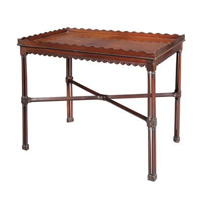 Lot 339 - George III Mahogany Tea Table Height 29 inches,...