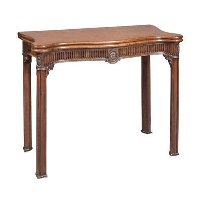 Lot 329 - George III Mahogany Fold-Over Games Table...