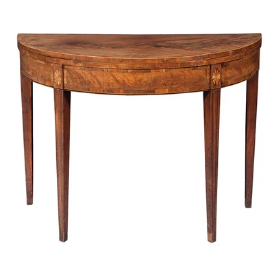 Lot 332 - George III Rosewood Banded Marquetry Inlaid...