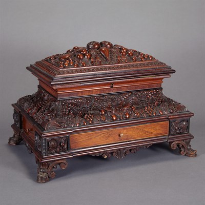 Lot 426 - Victorian Carved Mahogany, Rosewood, Satinwood...