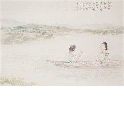 Lot 558 - Pan Zhenyong (1852-1921) Album of six works,...