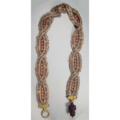 Lot 1253 - Victorian Beaded Bell Pull 19th Century Height...