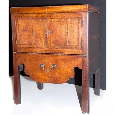 Lot 146 - George III Mahogany Pot Cupboard Height 30...