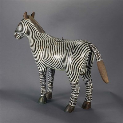 Lot 510 - Pair of Chinese Cloisonne Enamel Zebras Late...