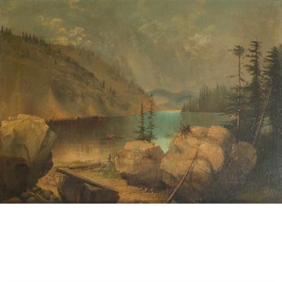 Lot 1070 - American School 19th Century Fishing on a...