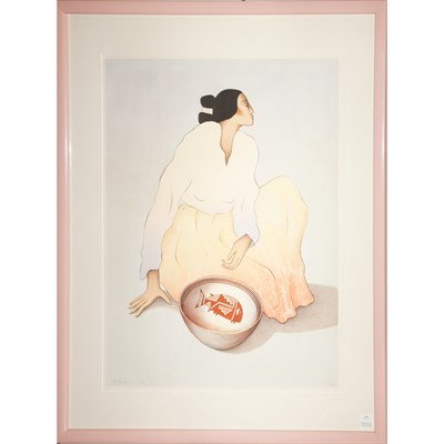 Lot 113 - R.C. Gorman MIMBRES WOMAN Color lithograph,...