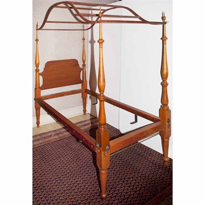 Lot 281 - Pair of Federal Maple Twin-Size Tester Beds...