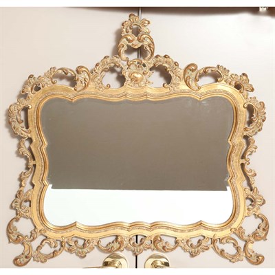 Lot 117 - Rococo Style Gilt-Wood Overmantel Mirror...