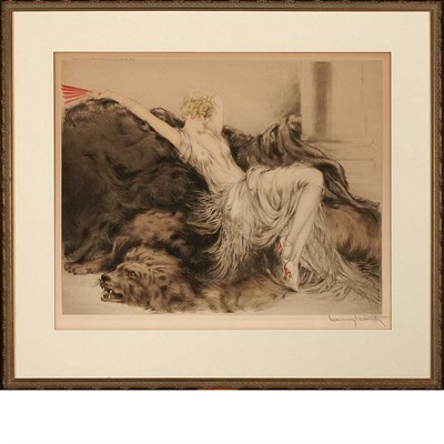 Lot 129 - Louis Icart LAZINESS; SLEEPING BEAUTY...
