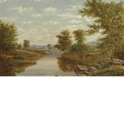 Lot 23 - British School 19th Century River Landscape...