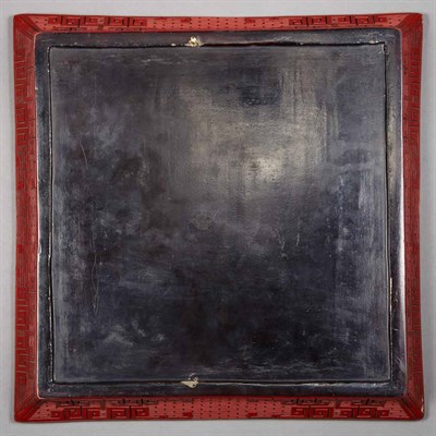 Lot 454 - Large Chinese Cinnabar Lacquer Tray 18th...