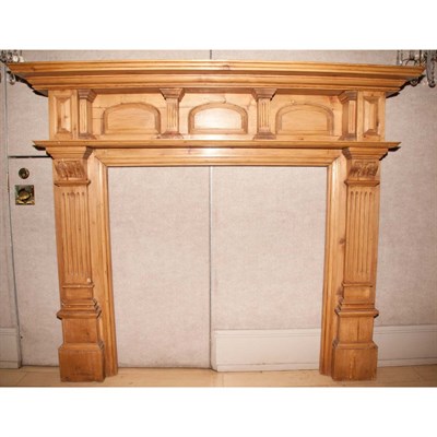 Lot 419 - Georgian Style Pine Fireplace Surround Height...