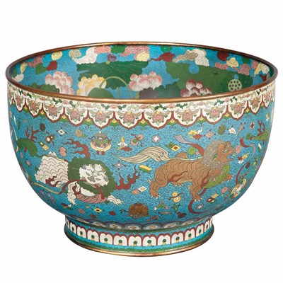 Lot 451 - Large Chinese Cloisonne Bowl 19th Century The...
