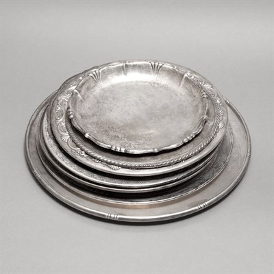 Lot 382 - Group of Eight Sterling Silver Trays Total...