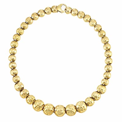 Lot 752 - Hammered Gold Necklace