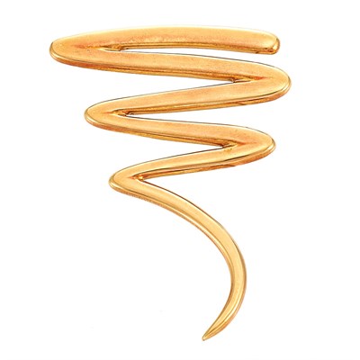 Lot 513 - Gold 'Lightning' Brooch, Tiffany & Co., Paloma Picasso