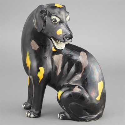Lot 301 - Chinese Export Black, Yellow and Aubergine...