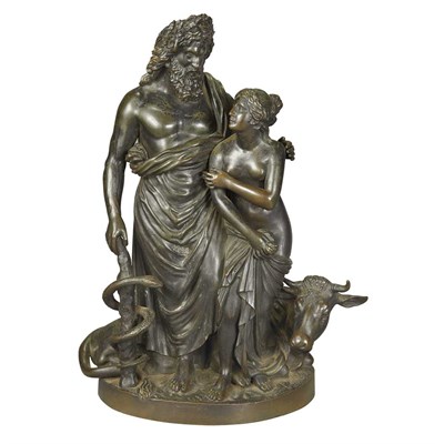 Lot 317 - Bronze Sculpture of Asclepius and Hygeia...